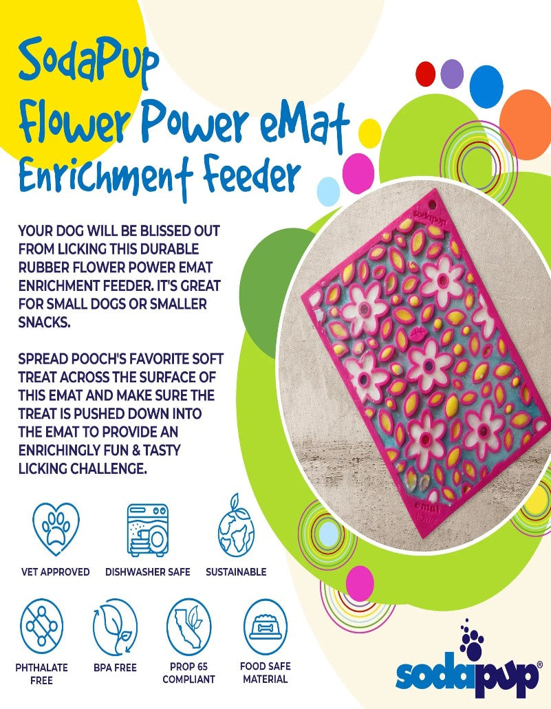 SodaPup - Tapis d'enrichissement Flower Power